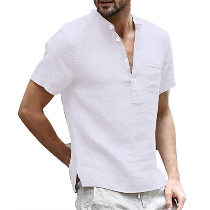 Men's breathable linen shirt