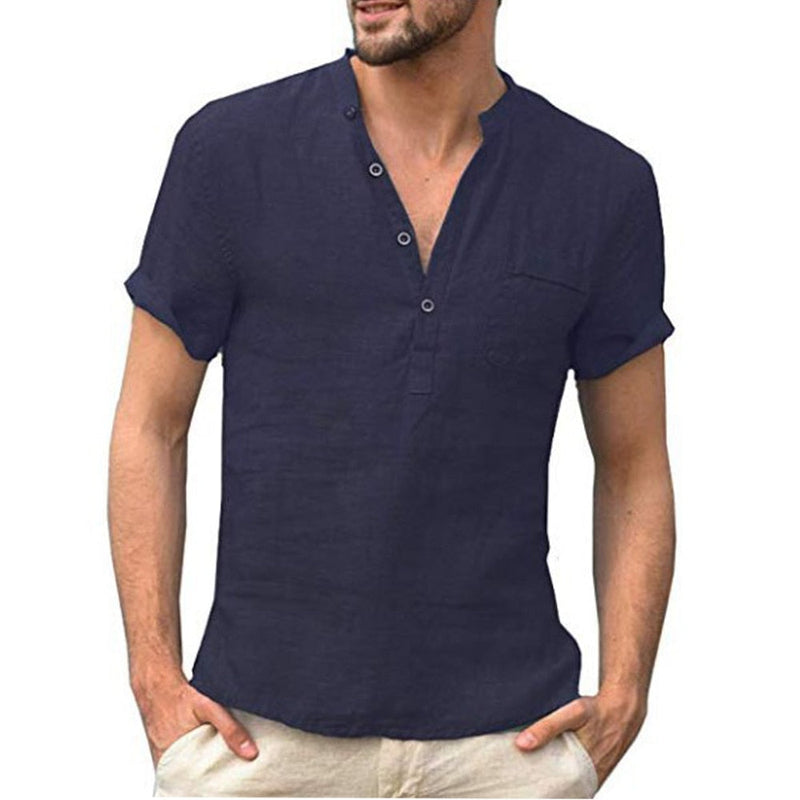 Men's breathable linen shirt