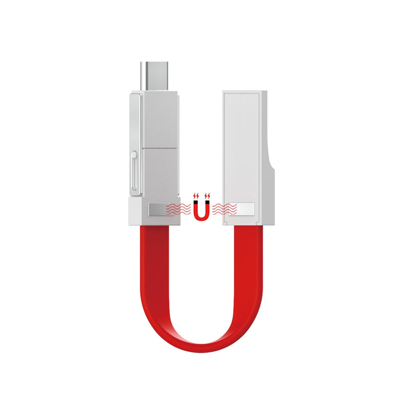 2x Porte-clés USB magnétique 3 en 1