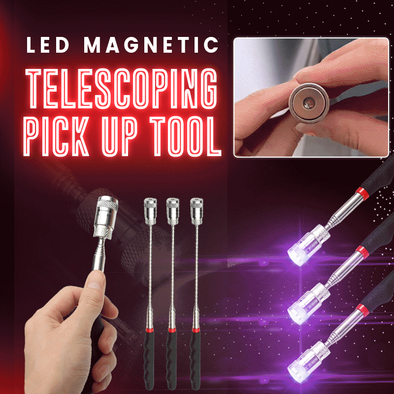 2x Telescopic and magnetic LED pole