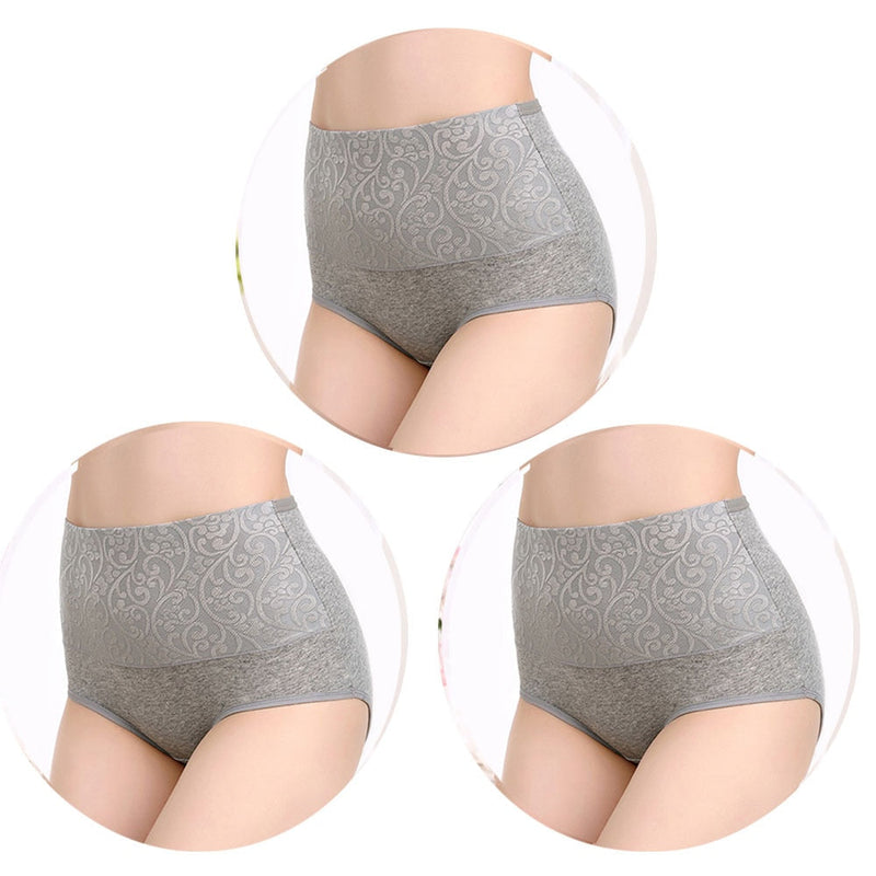 Pack of 3 cotton abdominal panties for women 