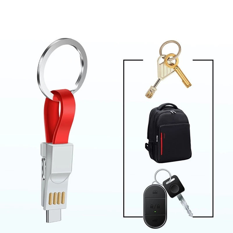 2x Porte-clés USB magnétique 3 en 1