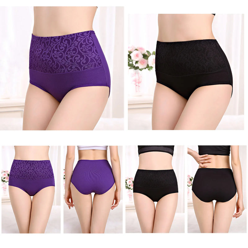 Pack of 3 cotton abdominal panties for women 