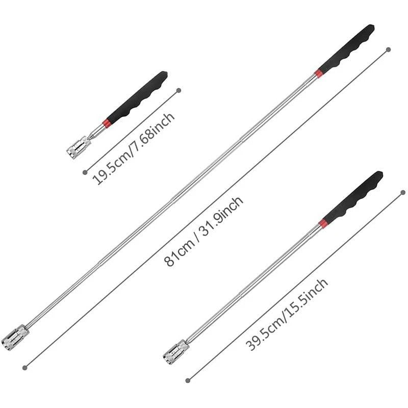 2x Telescopic and magnetic LED pole