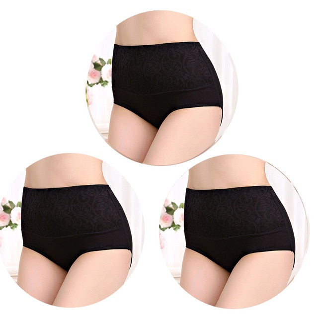 Pack of 3 cotton abdominal panties for women 