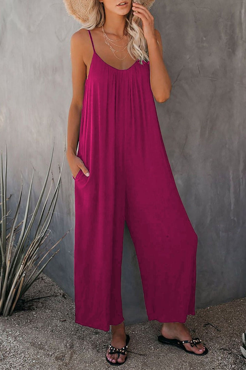 Stretch Sleeveless Strappy Jumpsuit