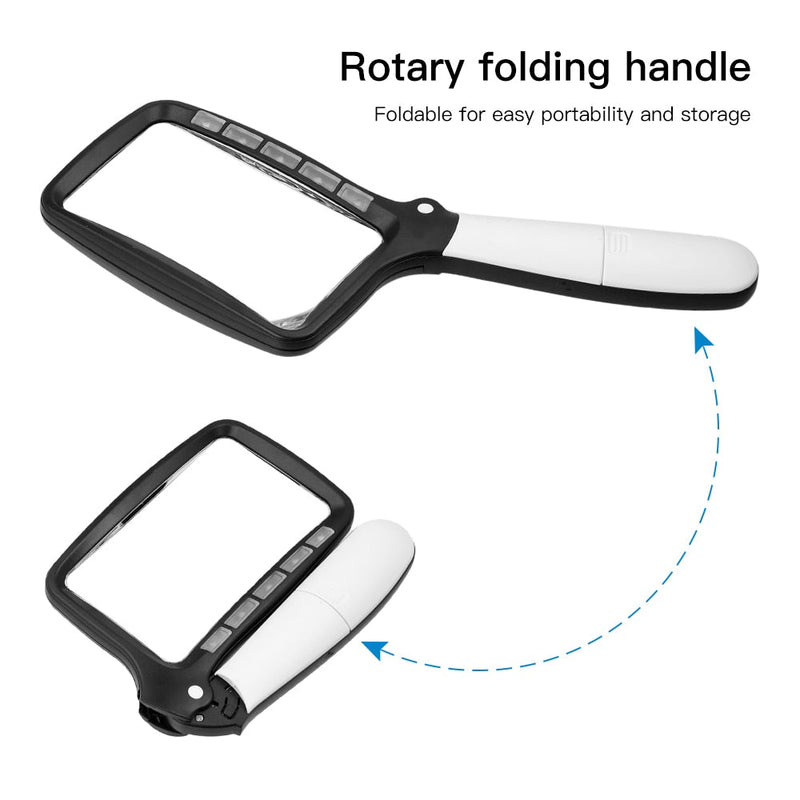 Reading magnifier with LED lighting