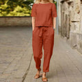 Summer oversized blouse and pants