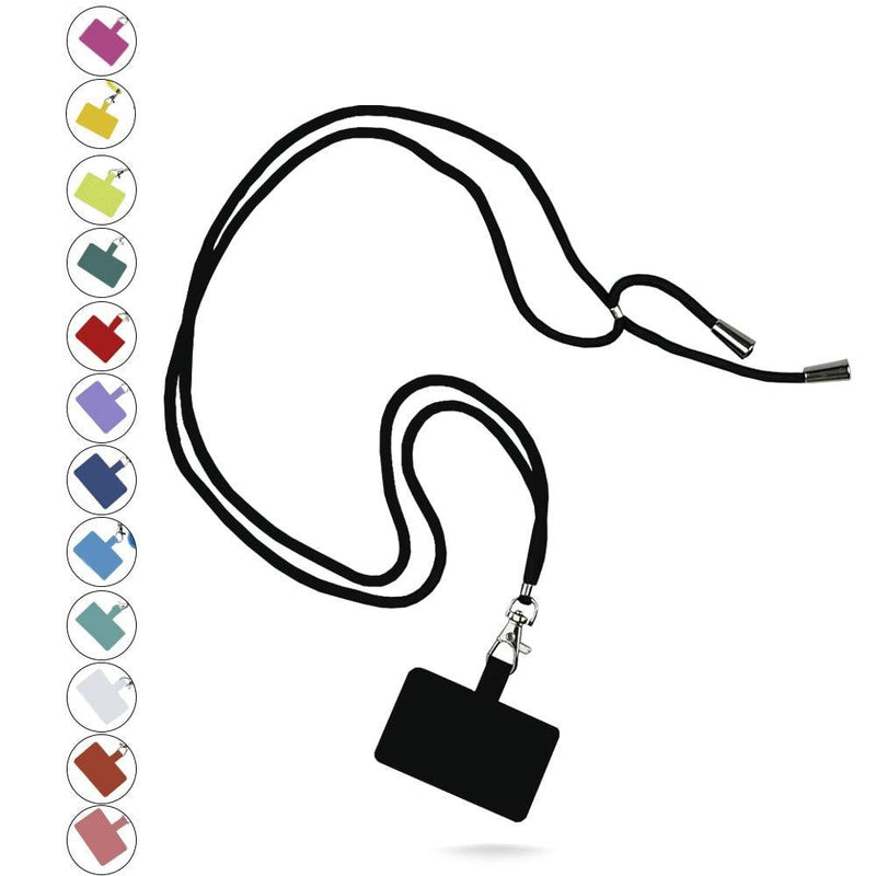 Universal cell phone cord with adjustable shoulder strap