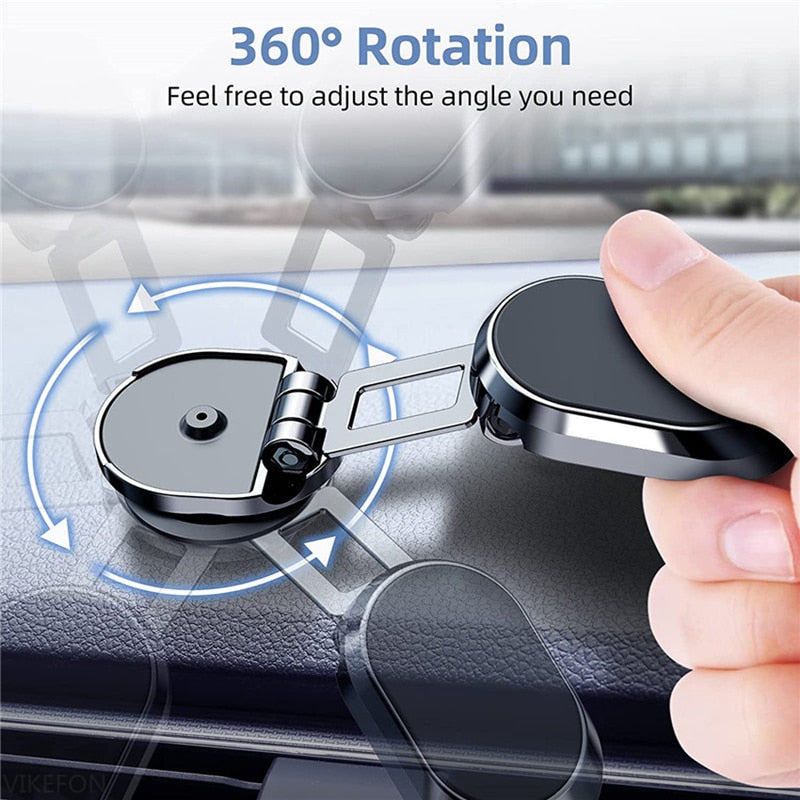 Magnetic and foldable phone holder - 360° rotation