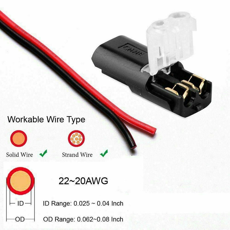 Connecteur à Double Fil avec Boucle de Verrouillage