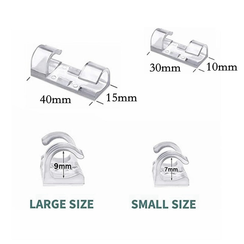 20x Clips pour l'organisation des câbles