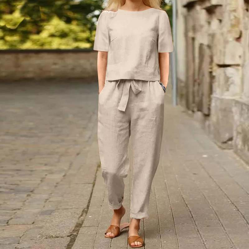 Summer oversized blouse and pants