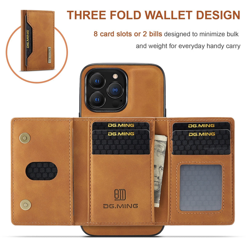 2 in 1 detachable magnetic wallet case - iPhone 