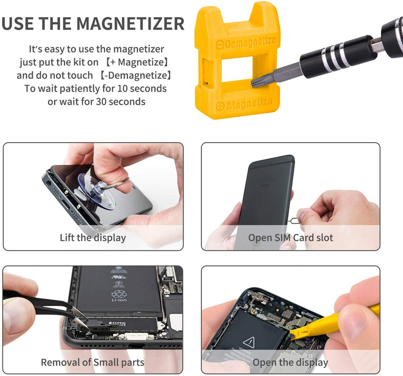 Repair Kit with 115 in 1 Magnetic Screwdriver