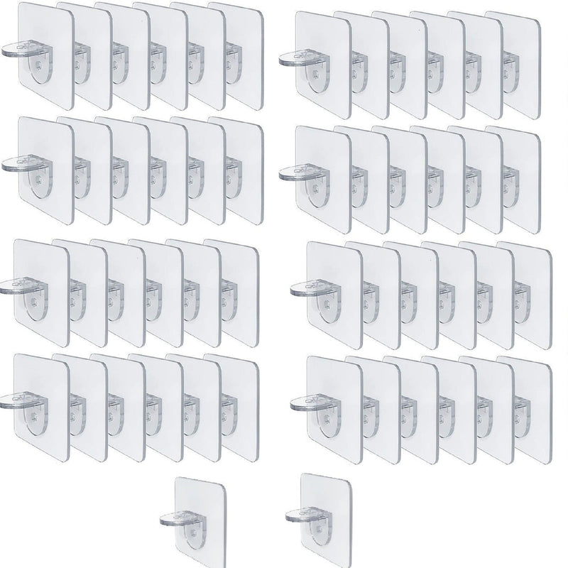 50x Supports d'étagère autoadhésifs