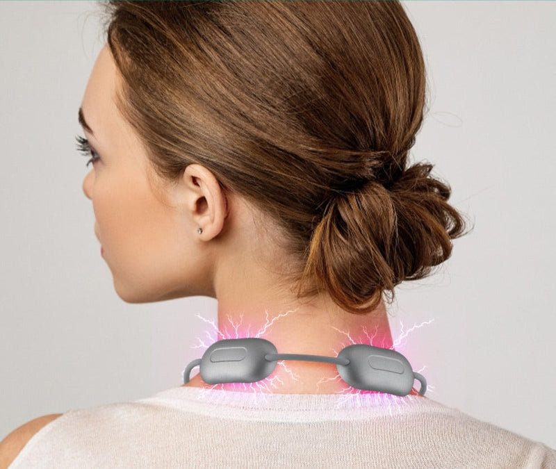 Pulsating neck massager