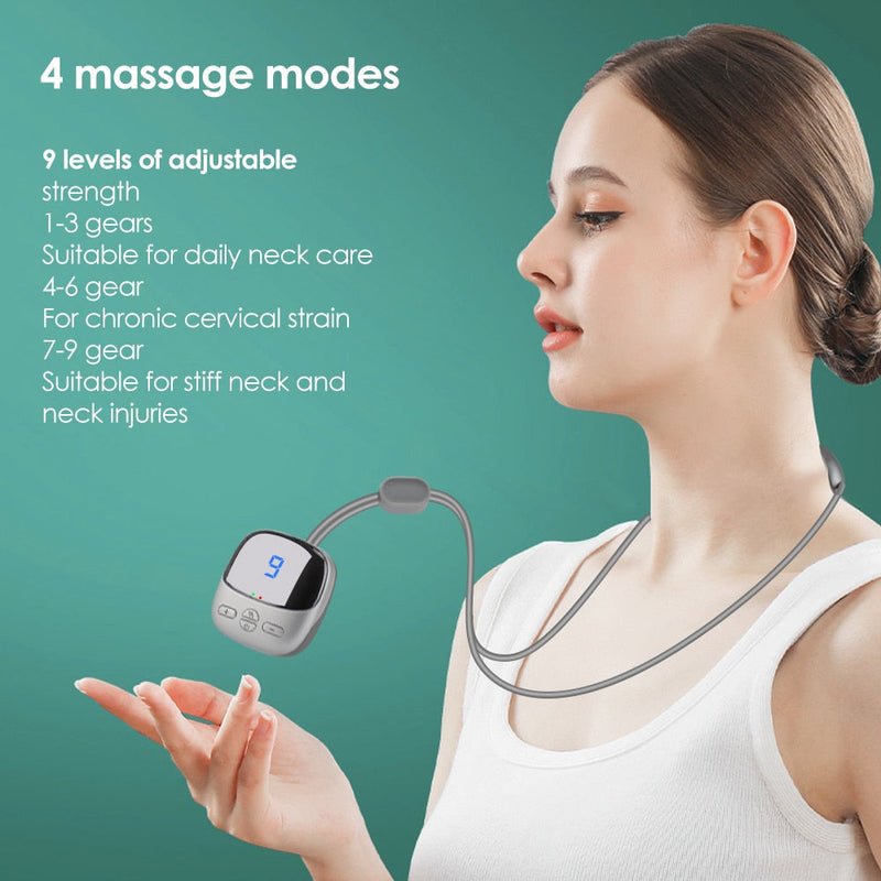 Pulsating neck massager