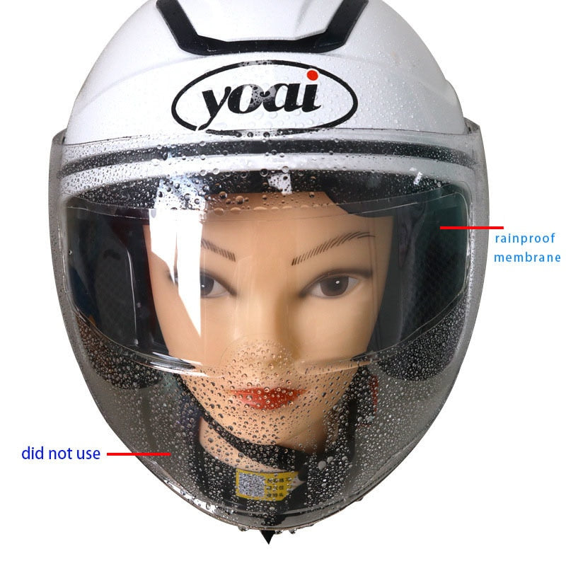 Anti-fog and rain protection for helmets