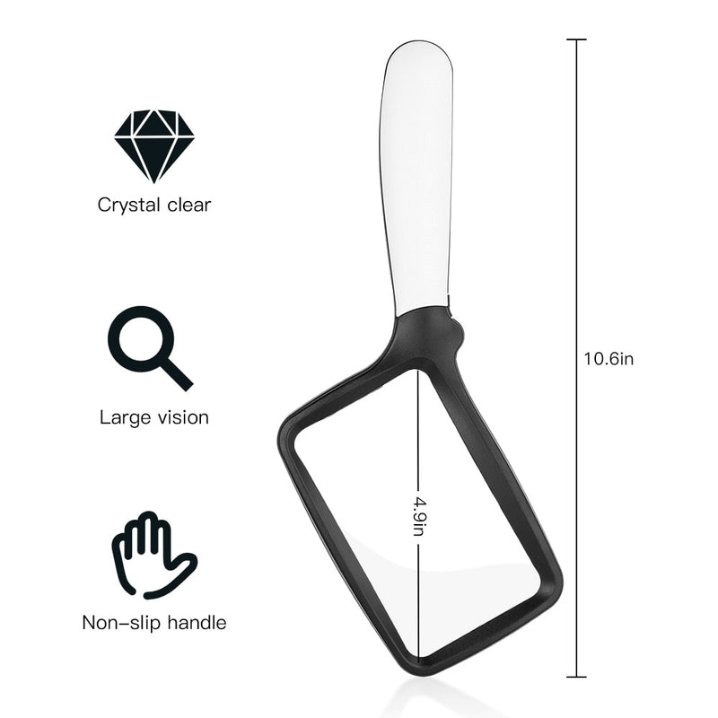 Reading magnifier with LED lighting