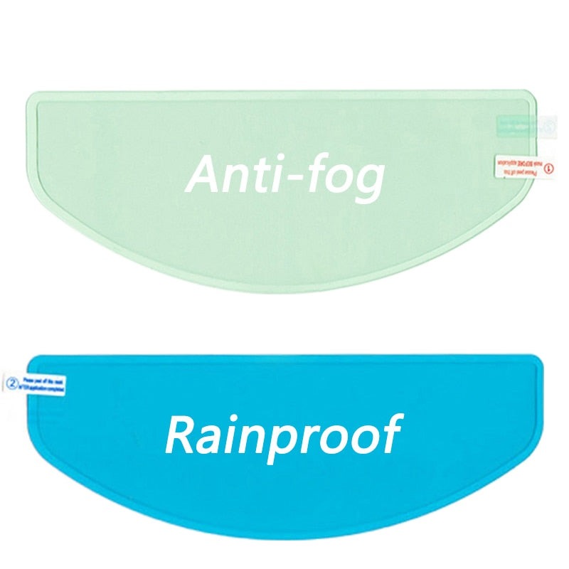 Anti-fog and rain protection for helmets