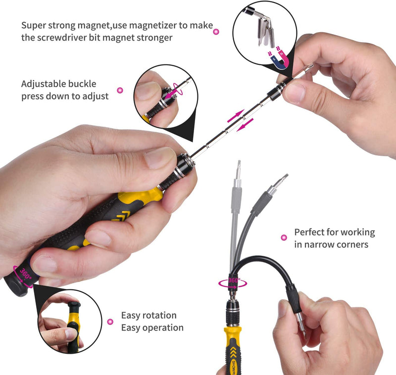 Repair Kit with 115 in 1 Magnetic Screwdriver