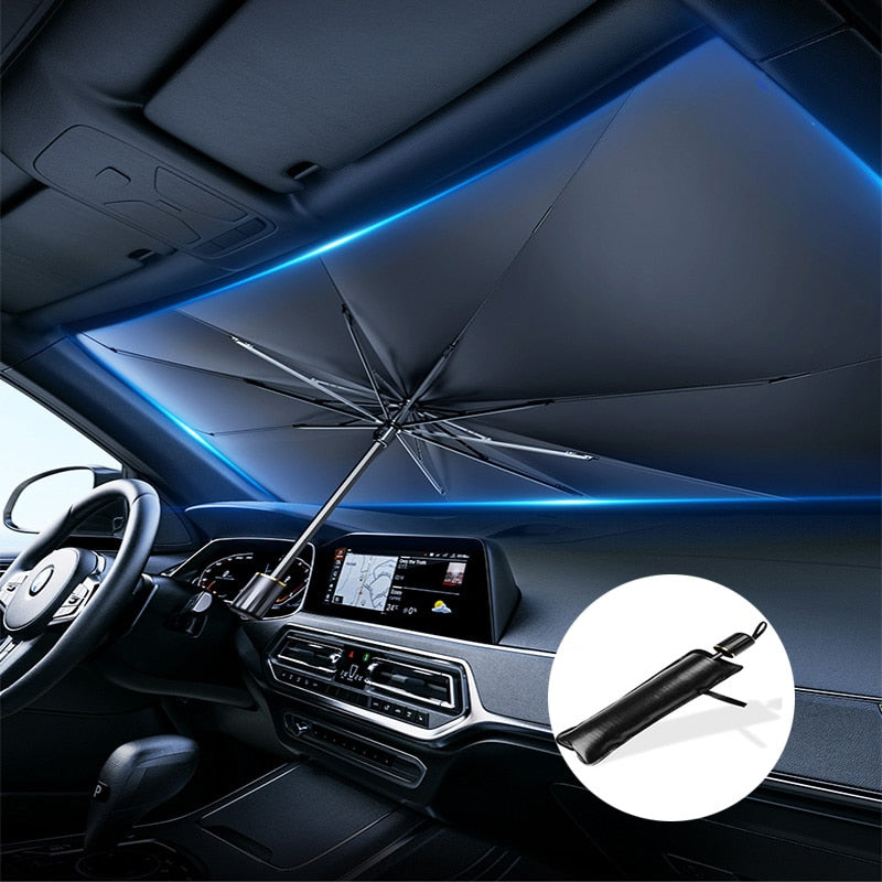 Compact Car Sunshade - Active Heat Dissipation