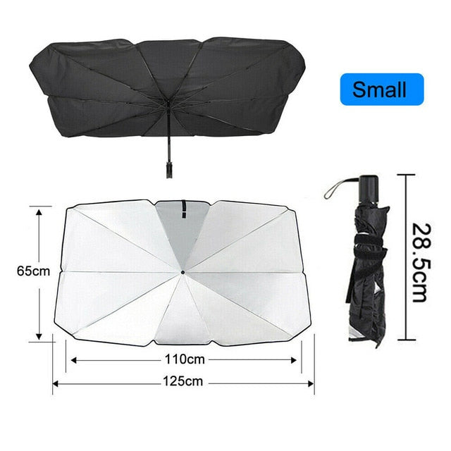 Compact Car Sunshade - Active Heat Dissipation