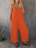 Stretch Sleeveless Strappy Jumpsuit