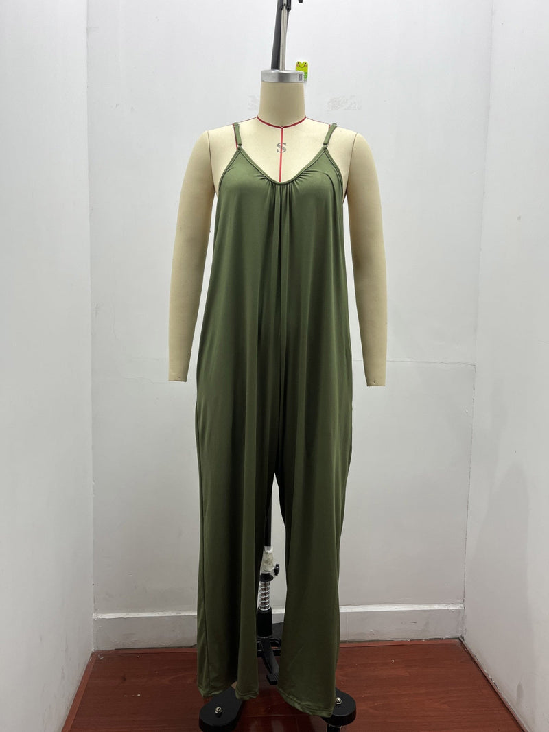 Stretch Sleeveless Strappy Jumpsuit