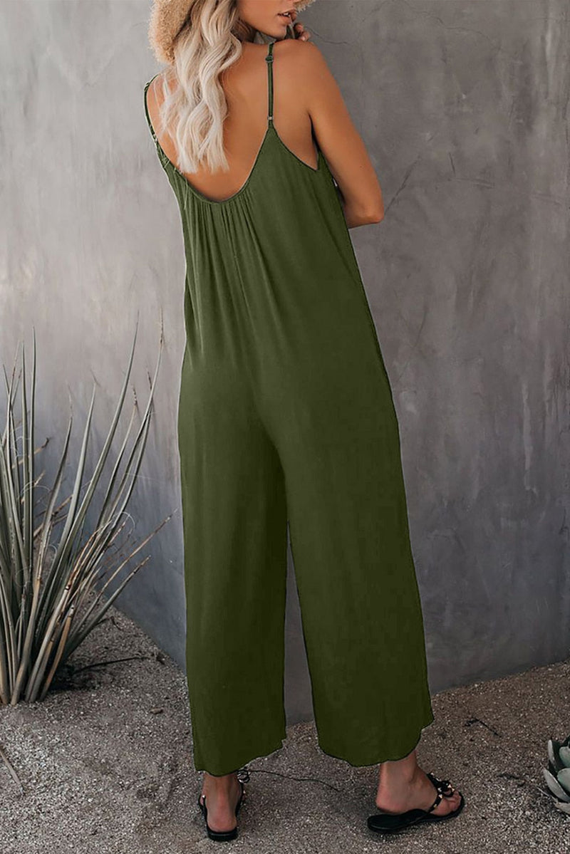 Stretch Sleeveless Strappy Jumpsuit