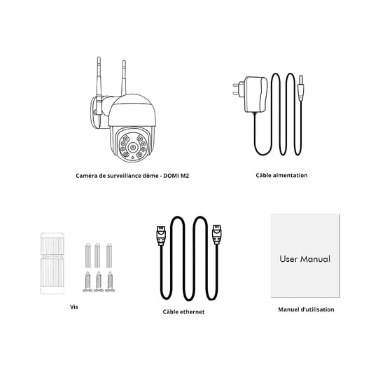 Dome HD connected surveillance camera 